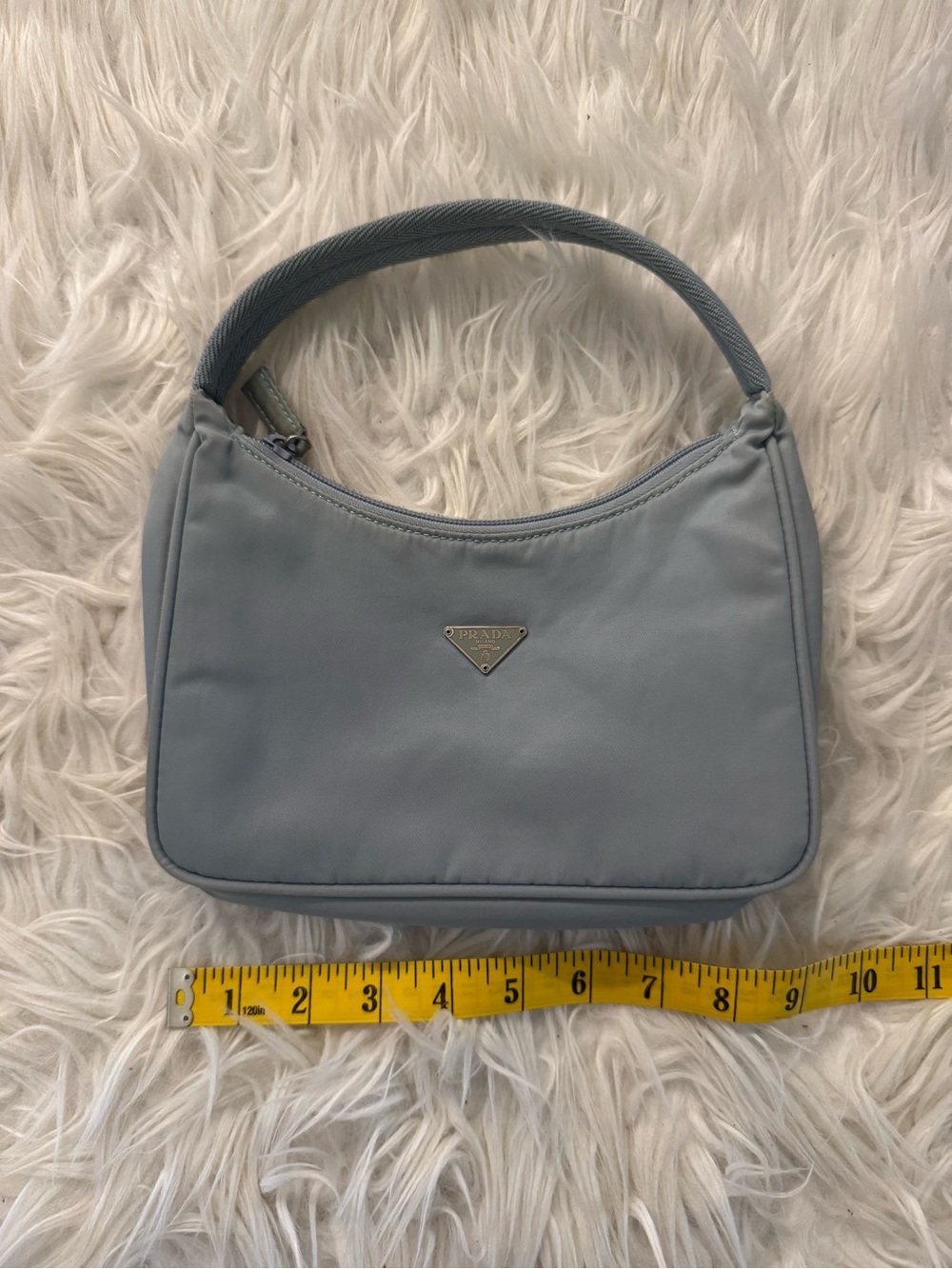 Prada Powder Blue Nylon Mini Shoulder Bag